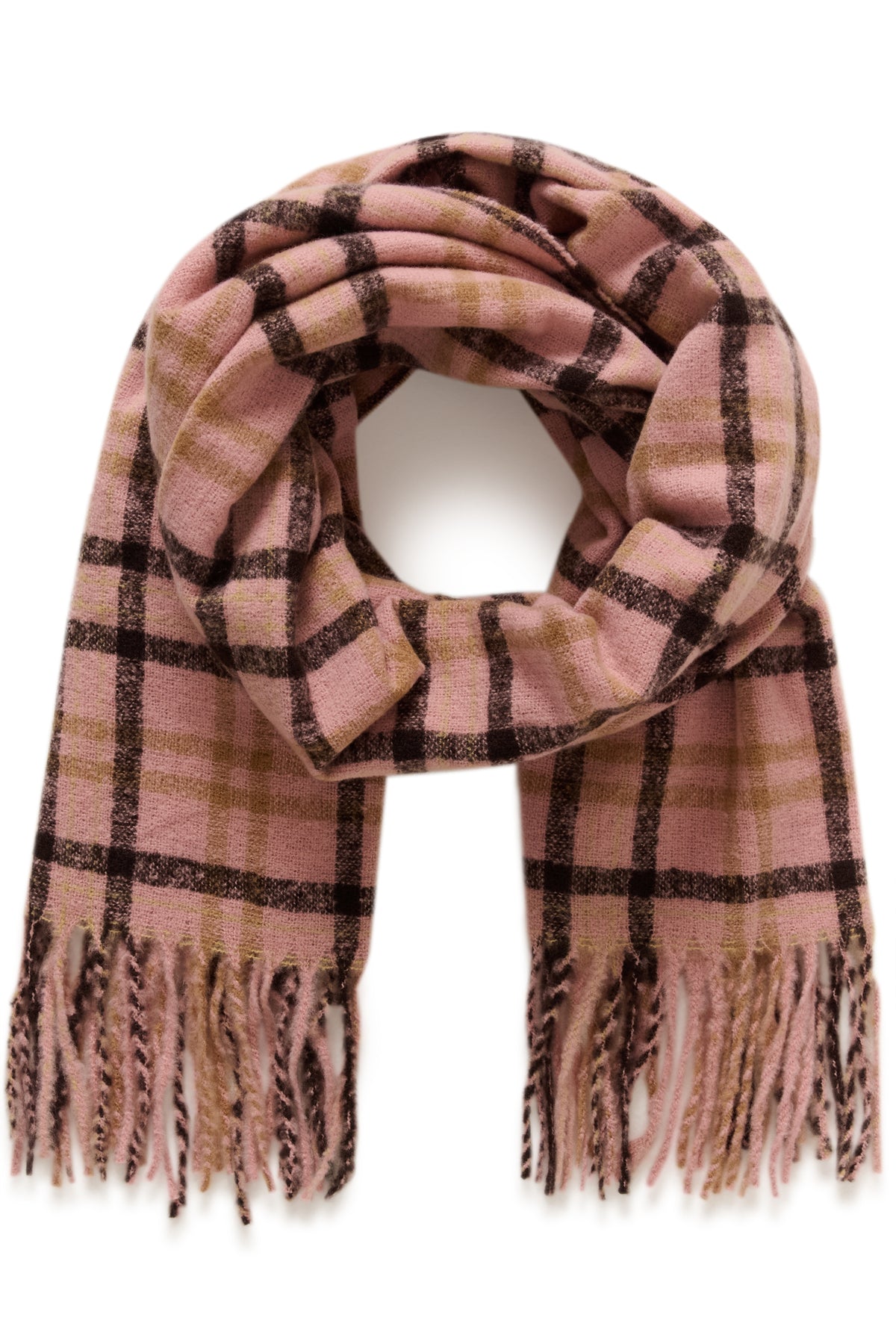 KAwillow Checked Scarf Rose Pink/Multi Check - 100062 - 10513026