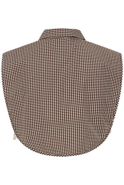 KAbine Checked Collar Coffee Bean/Chalk Checks - 100 - 10513031 Thumbnail