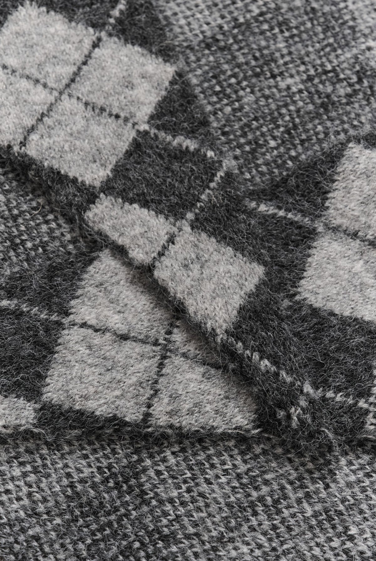 KAdahlia Argyle Scarf Dark Grey/Grey Argyle - 100068 - 10513054
