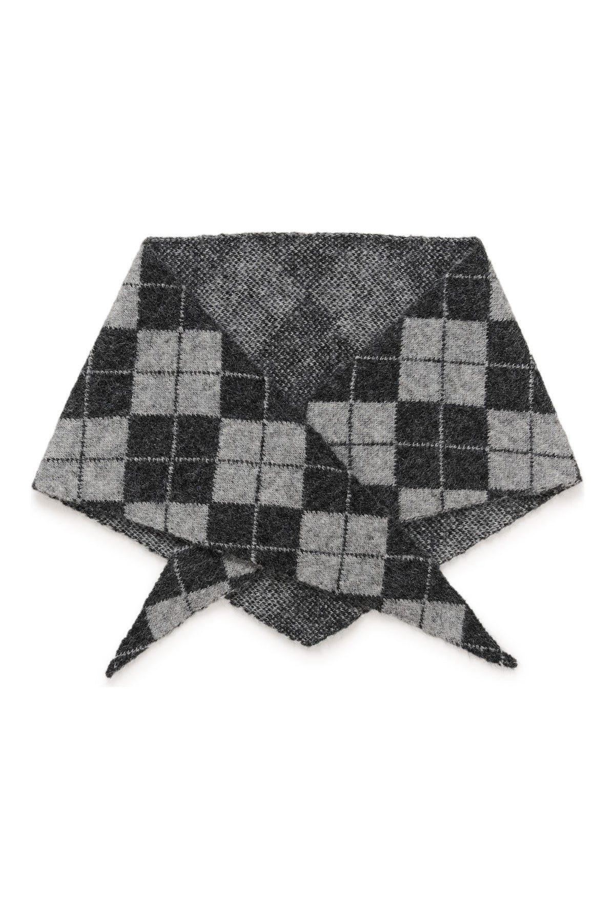 KAdahlia Argyle Scarf Dark Grey/Grey Argyle - 100068 - 10513054