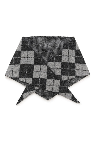KAdahlia Argyle Scarf Dark Grey/Grey Argyle - 100068 - 10513054 Thumbnail
