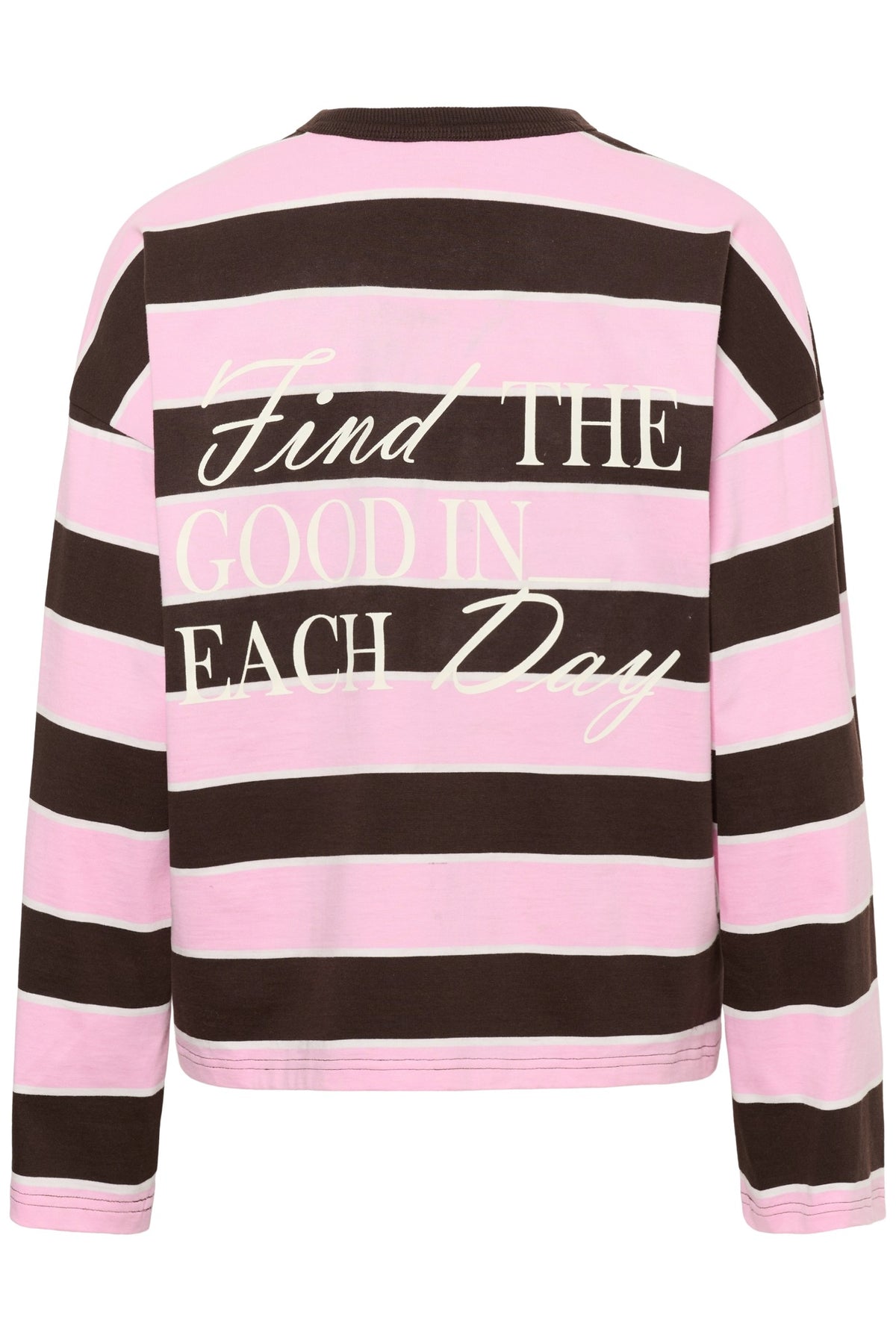 KAelona LS T-Shirt Brown / Pink Wide Stripe - 100 - 10513133