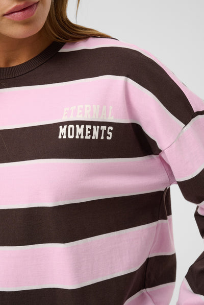 KAelona LS T-Shirt Brown / Pink Wide Stripe - 100 - 10513133 Thumbnail