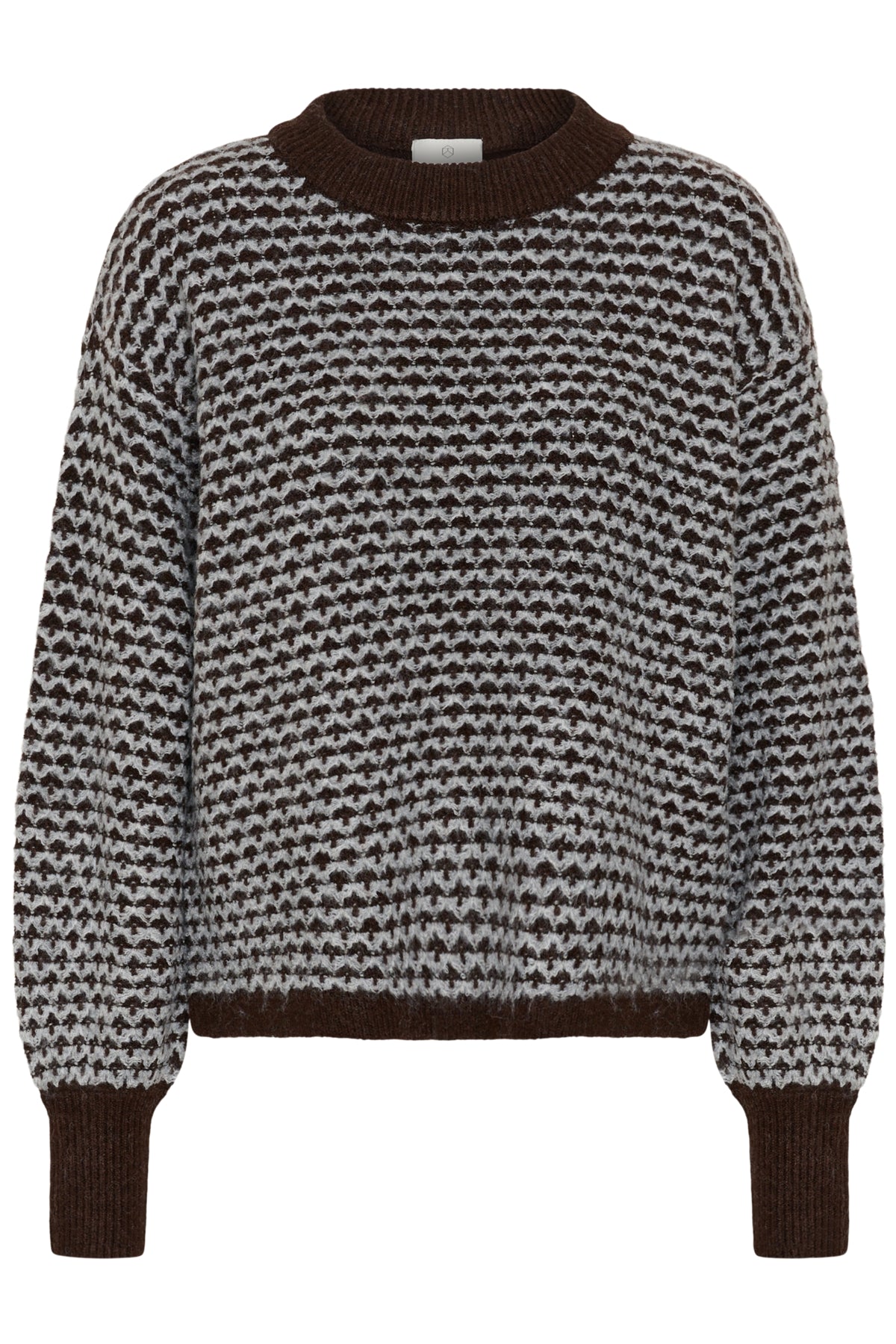 KAmarlla Knit Pullover Coffee Bean M./Grey M. Pattern - 10513139