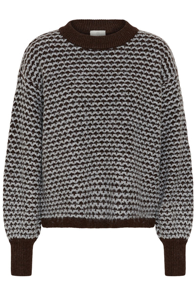 KAmarlla Knit Pullover Coffee Bean M./Grey M. Pattern - 10513139 Thumbnail