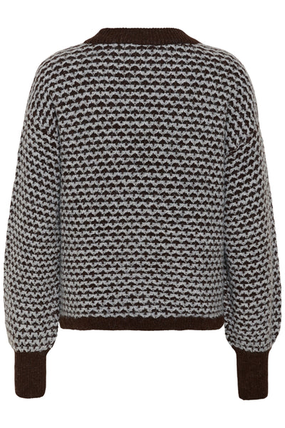 KAmarlla Knit Pullover Coffee Bean M./Grey M. Pattern - 10513139 Thumbnail