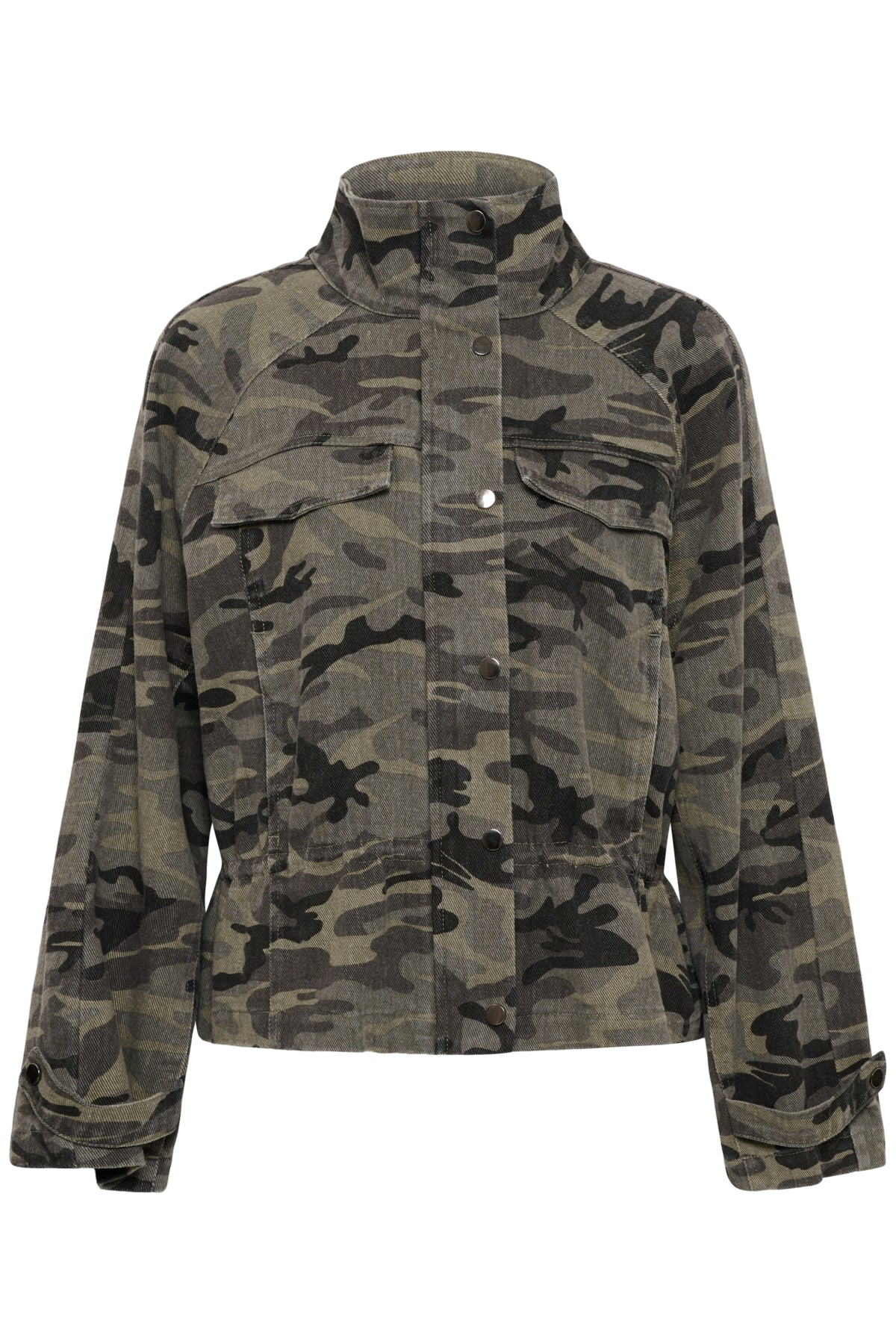 KAlilana Cargo Jacket Grey / Beige Camouflage Print - 10513243