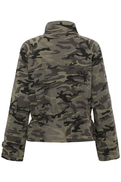 KAlilana Cargo Jacket Grey / Beige Camouflage Print - 10513243 Thumbnail
