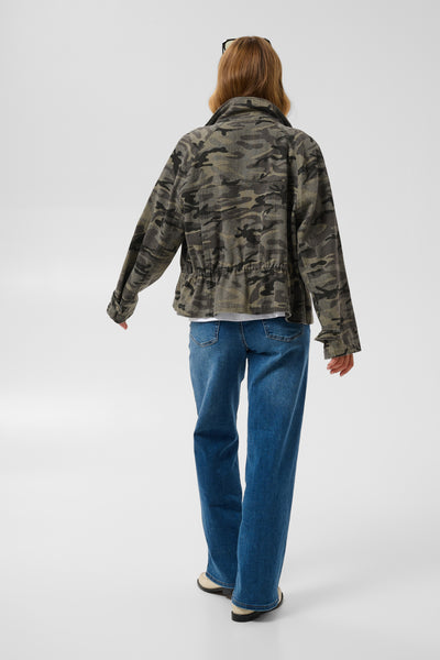 KAlilana Cargo Jacket Grey / Beige Camouflage Print - 10513243 Thumbnail
