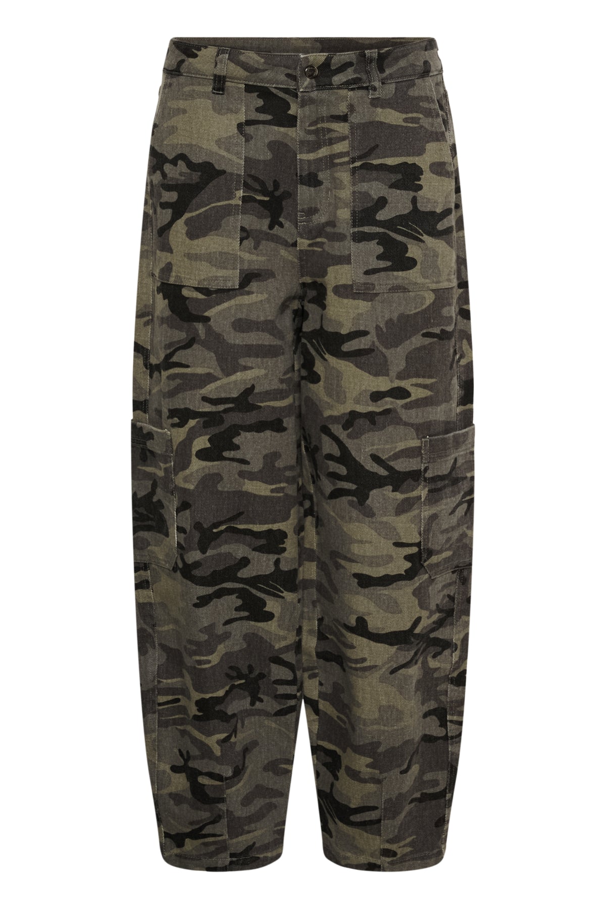 KAlilana Cargo Pants Grey / Beige Camouflage Print - 10513244
