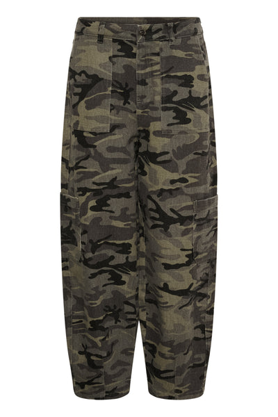 KAlilana Cargo Pants Grey / Beige Camouflage Print - 10513244 Thumbnail
