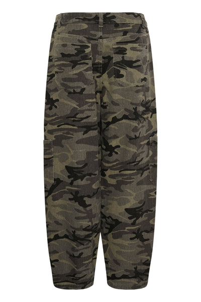 KAlilana Cargo Pants Grey / Beige Camouflage Print - 10513244 Thumbnail
