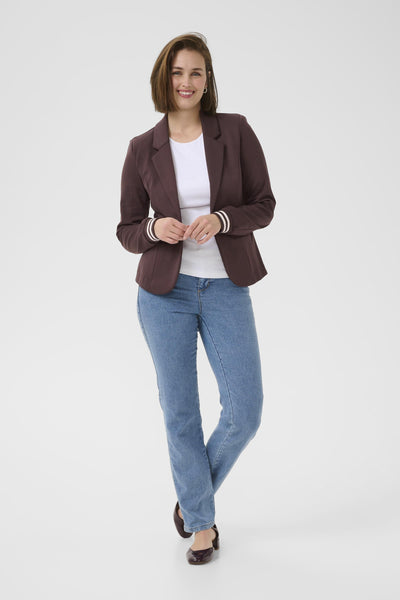 Kinnie Blazer Fudge/Chalk Stripe - 10550800 Thumbnail