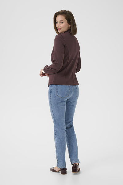 Kinnie Blazer Fudge/Chalk Stripe - 10550800 Thumbnail