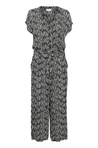 KAmille Amber Jumpsuit Printed Black/Chalk Graphic Lines - 10552230 Thumbnail