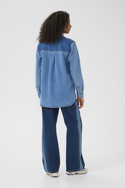 KAsandra Denim Shirt Light Blue Denim - 10552389 Thumbnail
