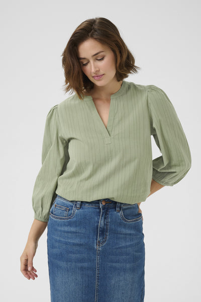 KAjollia Zia Blouse Oil Green - 10552403 Thumbnail
