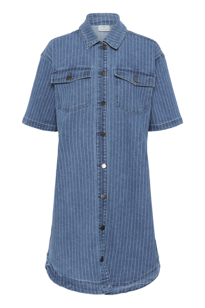 KAreece Denim Dress Medium Blue Denim Pinstripe - 10552418 Thumbnail