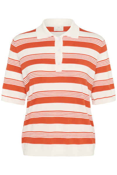 KAlizza Basic Polo Pullover Grenadien W. Chalk multi Strip - 10552426 Thumbnail