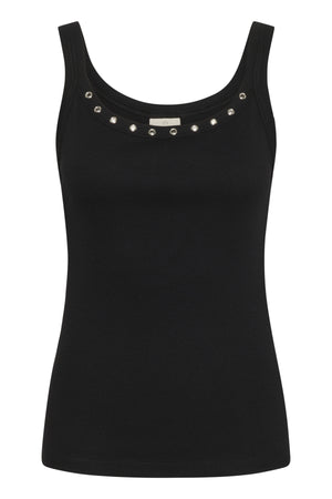 KAcarna Eyelets Tank Top Black deep - 10552428