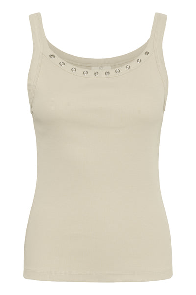 KAcarna Eyelets Tank Top Feather Gray - 10552428 Thumbnail