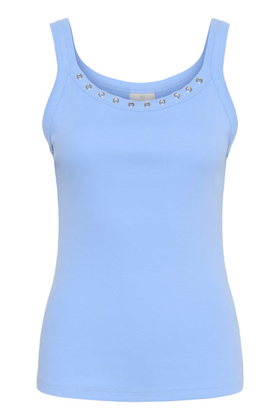 KAcarna Eyelets Tank Top Vista Blue - 10552428 Thumbnail