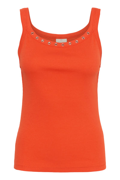 KAcarna Eyelets Tank Top GRENADINE - 10552428 Thumbnail
