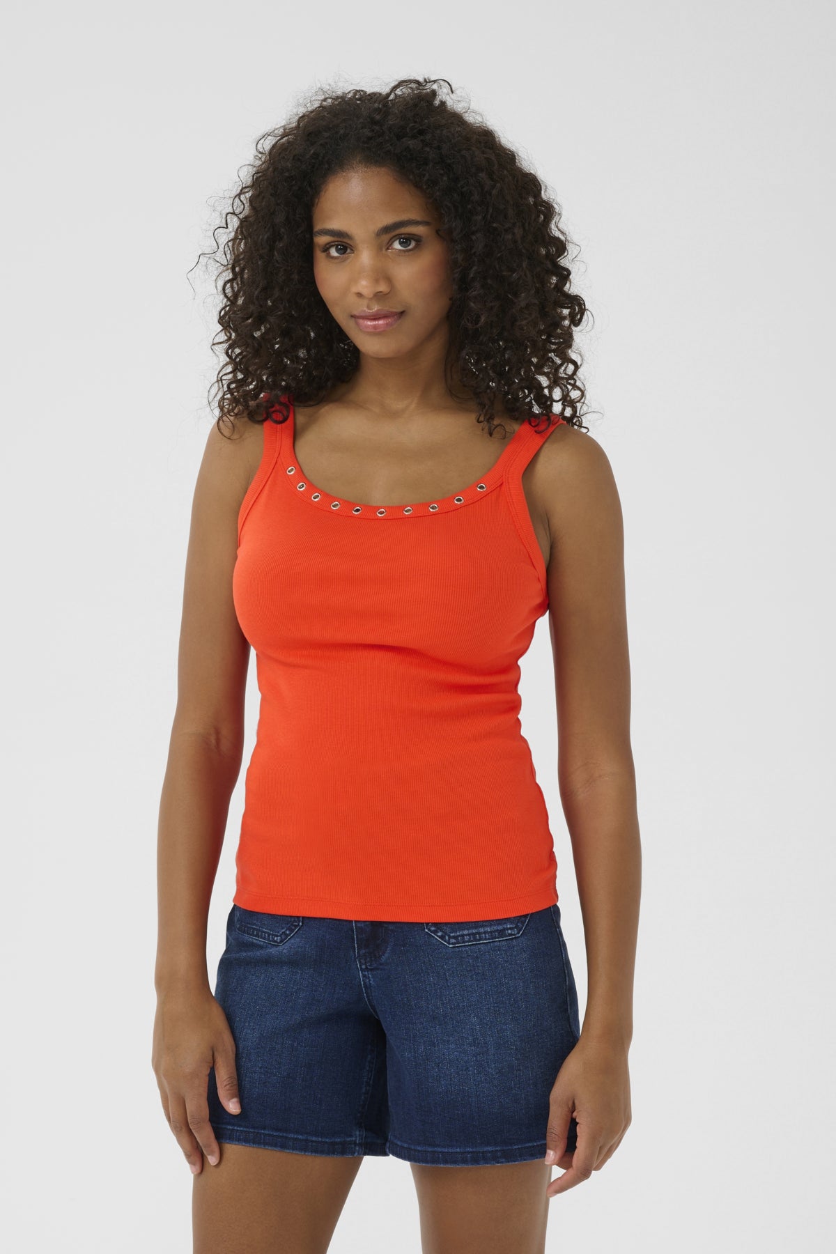 KAcarna Eyelets Tank Top GRENADINE - 10552428