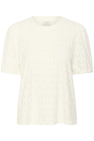 KAtine Short SL Lace Blouse Chalk - 10552453