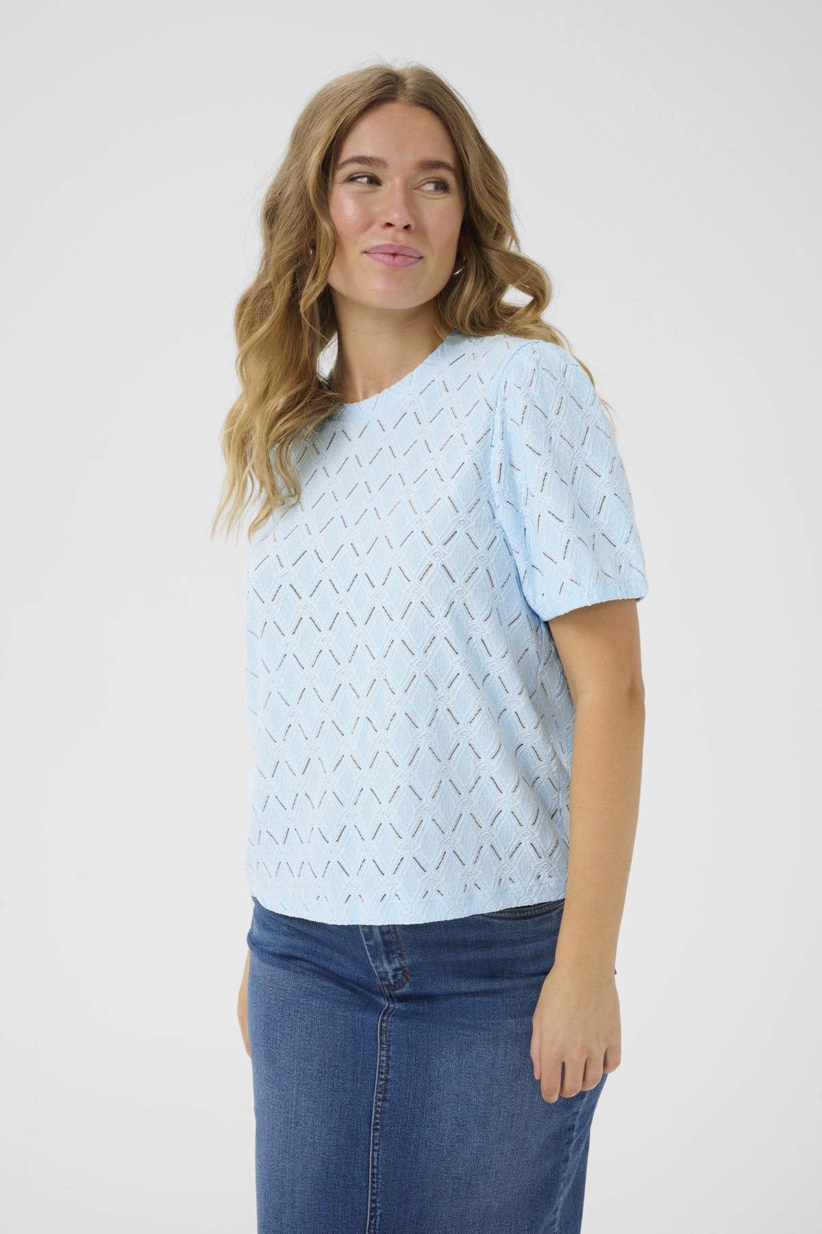 KAtine Short SL Lace Blouse Nantucket Breeze - 10552453