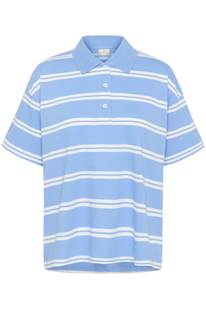 KApirrie Polo T-Shirt Vista Blue W. Chalk Twin strip - 10552460