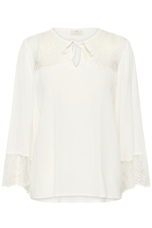 KAapril Lace Blouse Chalk - 10552481
