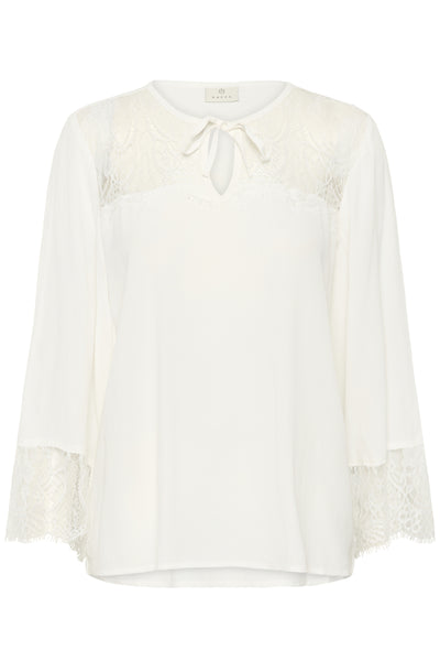 KAapril Lace Blouse Chalk - 10552481 Thumbnail