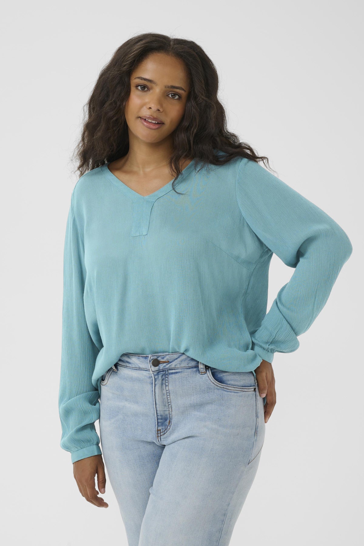 KCami LS Blouse Teal - 10580001
