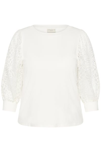 KCbella Lace T-Shirt Chalk - 110602 - 10581899 Thumbnail