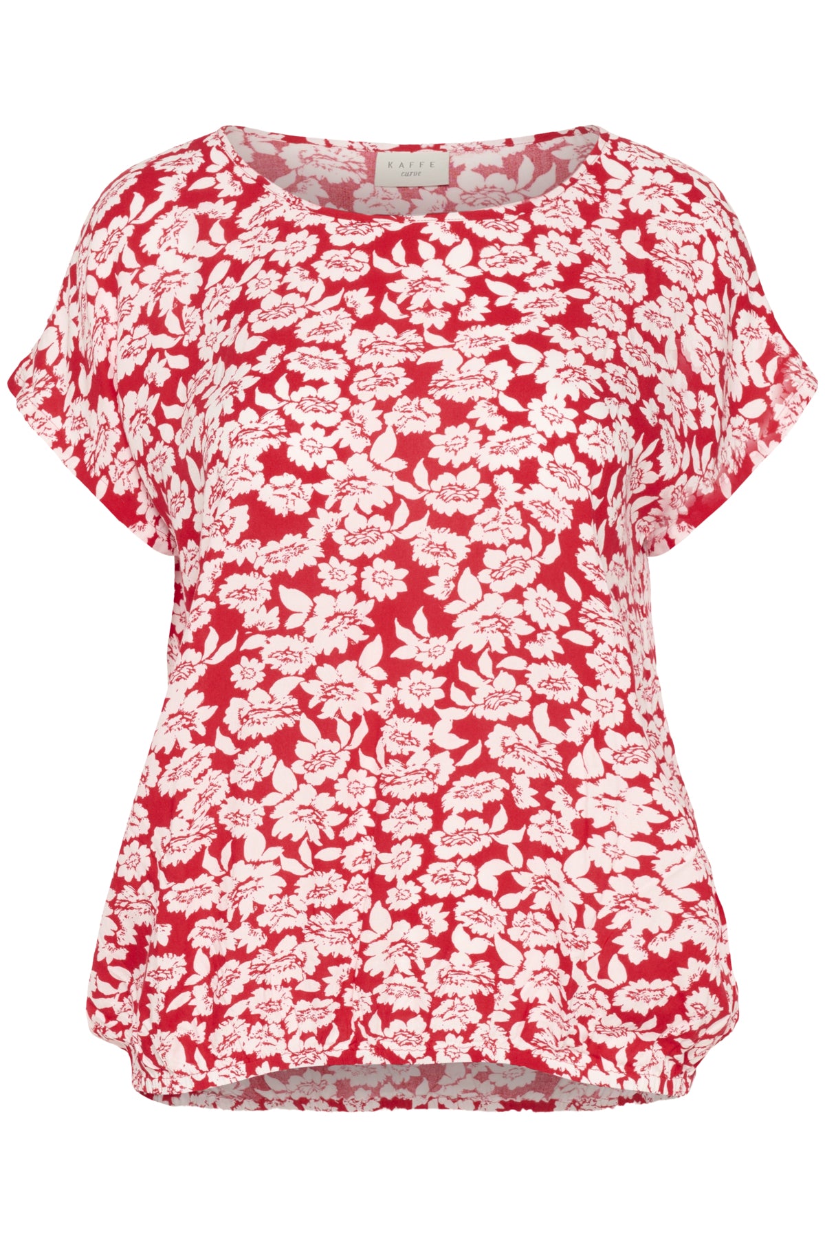 KAbeathe Stanley Blouse True Red/Chalk Flower Print - 10508896