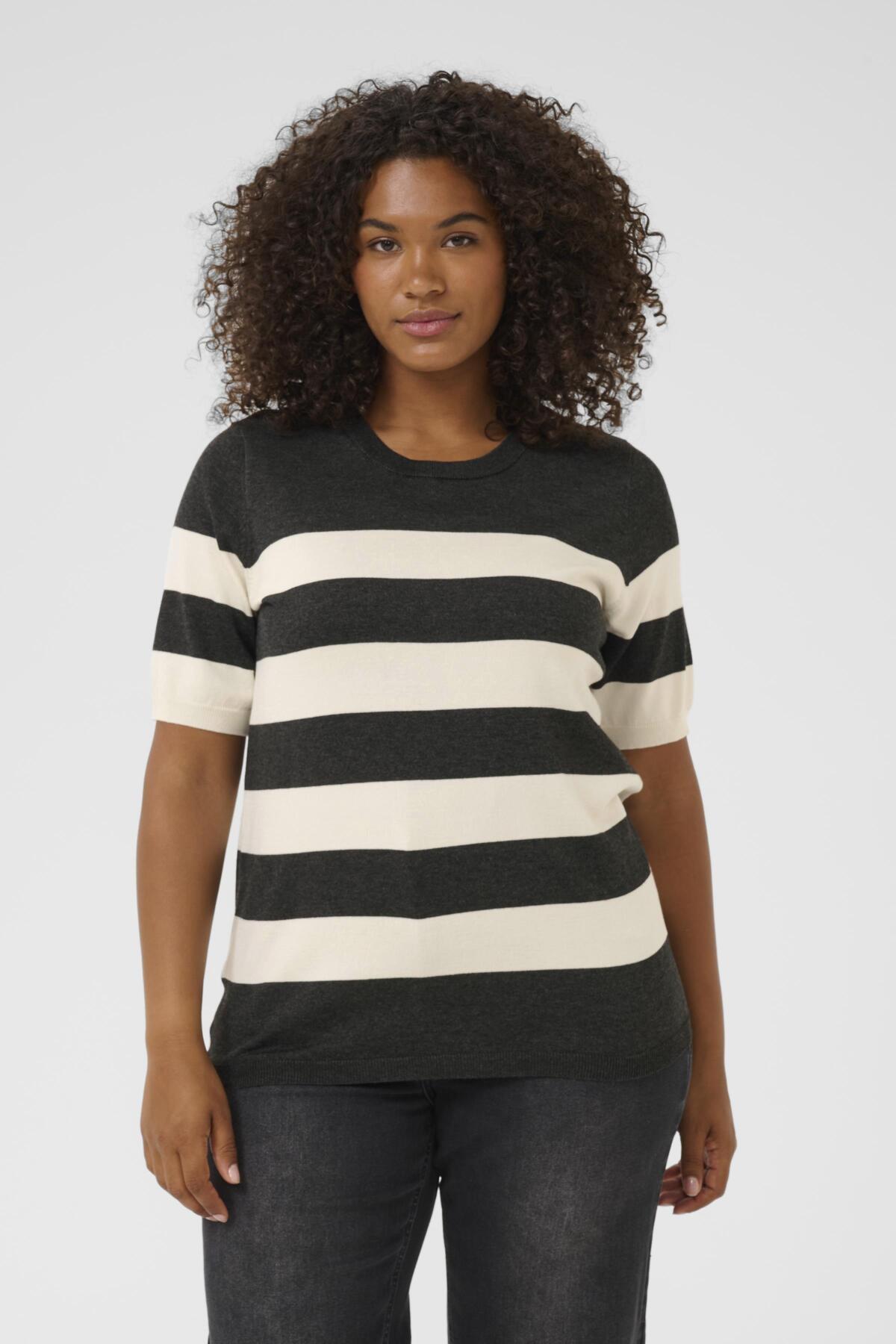 KAlizza Striped Knit DGM/Turtledove Wide Stripe - 10508410