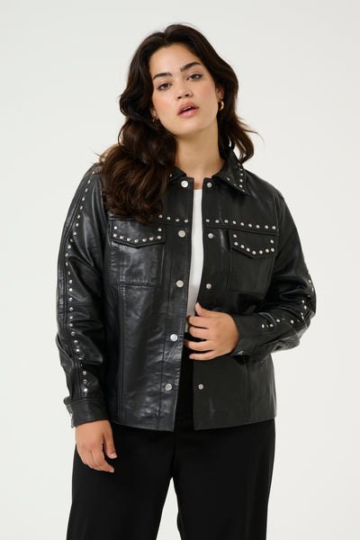 KCcassy Leather Jacket Black deep - 10583029 Thumbnail