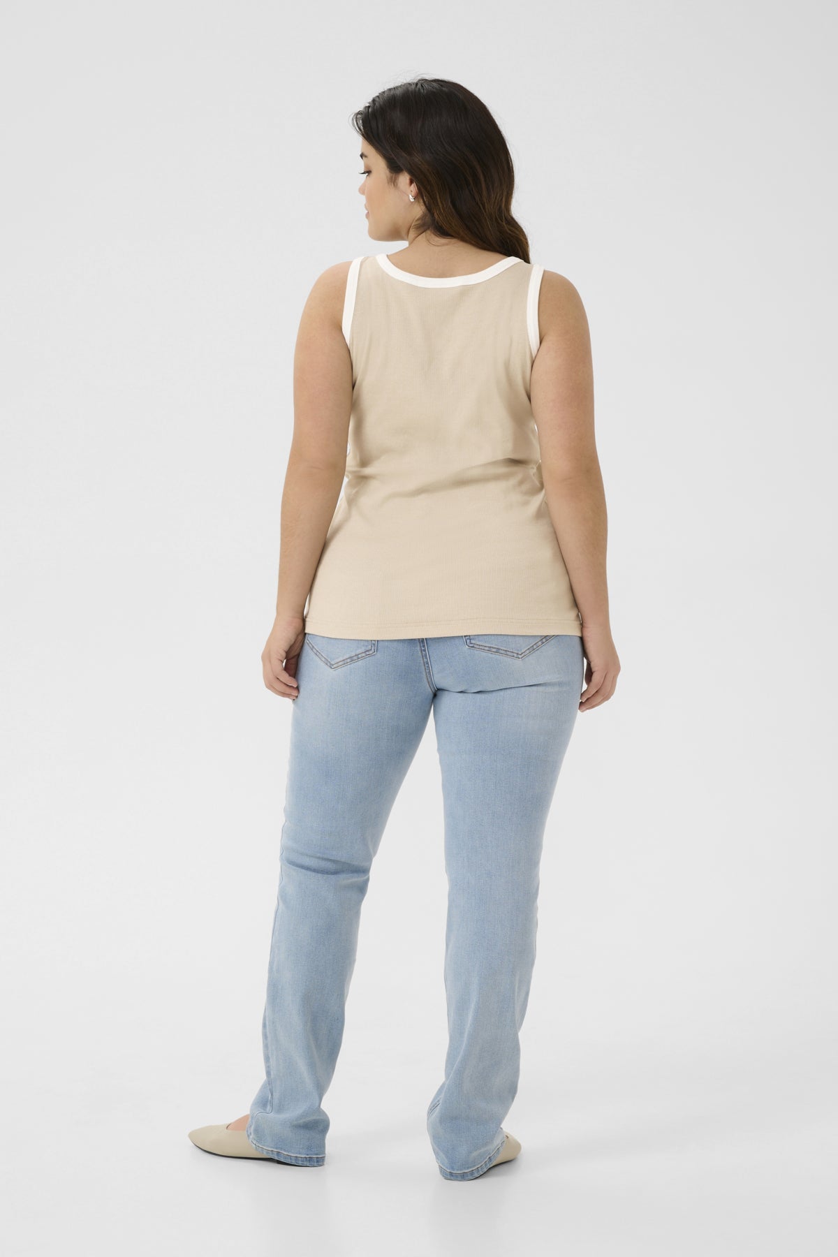 KCcarina Contrast Top Feather Gray