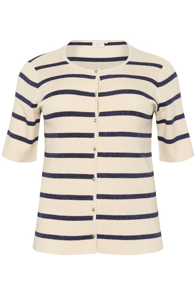 KCmorina Cardigan Silver white/ Blue stripe - 10583252 Thumbnail