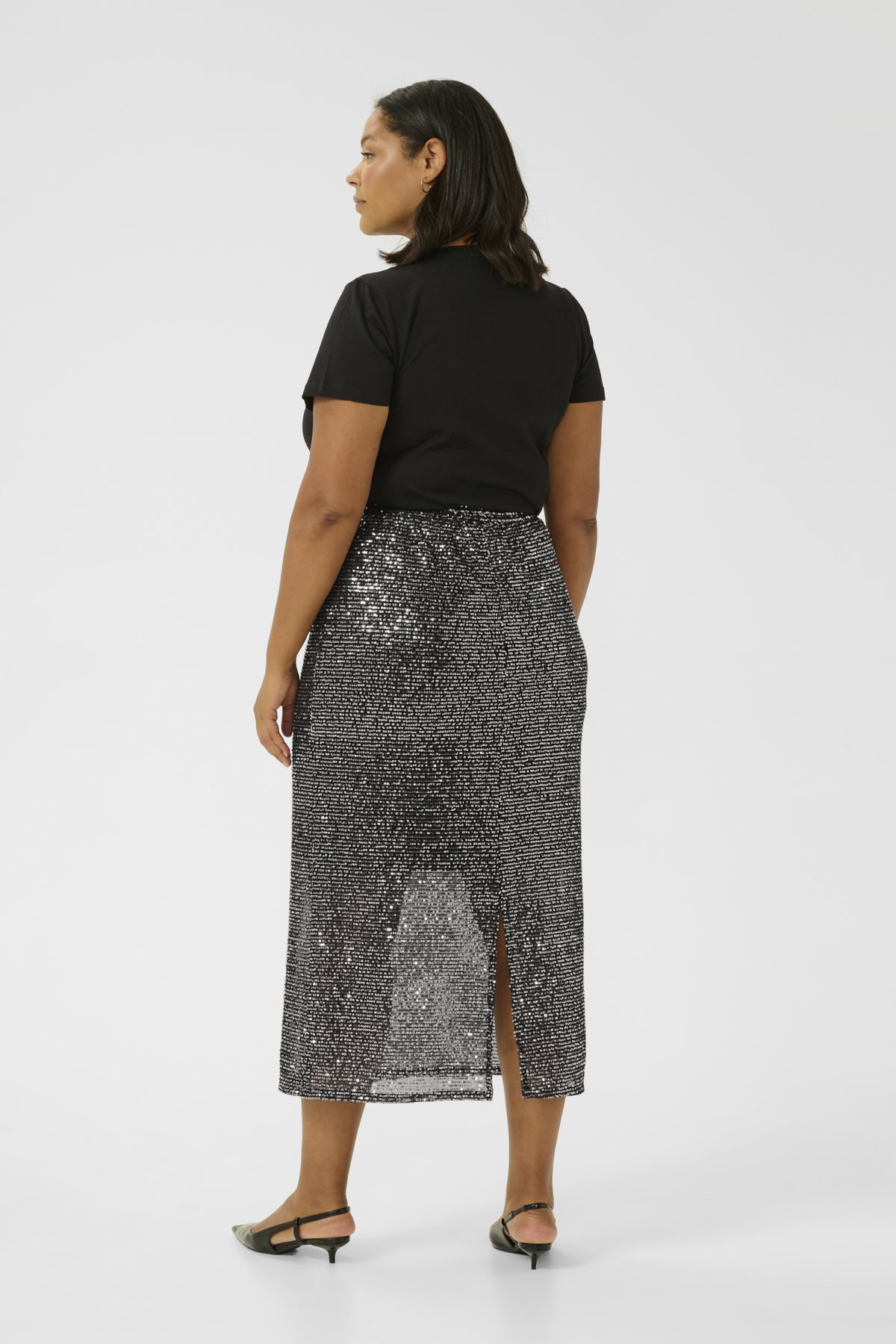 KClaila Sequins Skirt Silver Sequin - 10583375