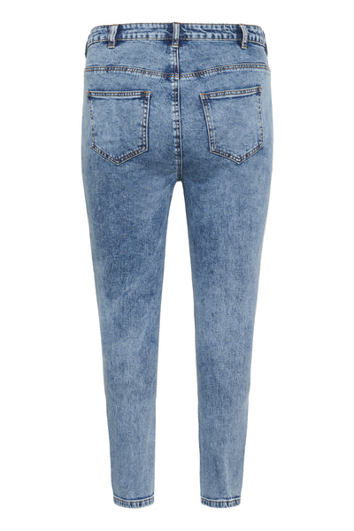 KCelona HW Slim Jeans Washed Medium Blue Denim - 10583401 Thumbnail