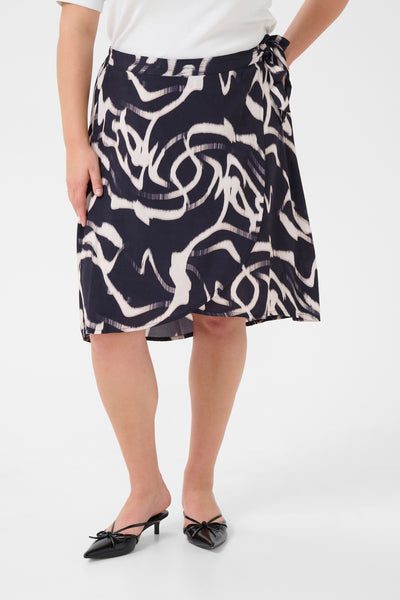 KCmaren Skirt Black/Nature Organic Lines - 10583405 Thumbnail