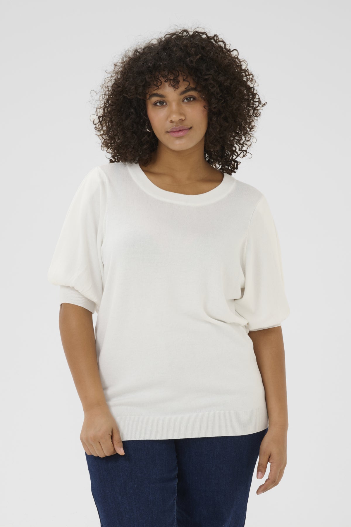 KCloni Pleat Pullover Chalk