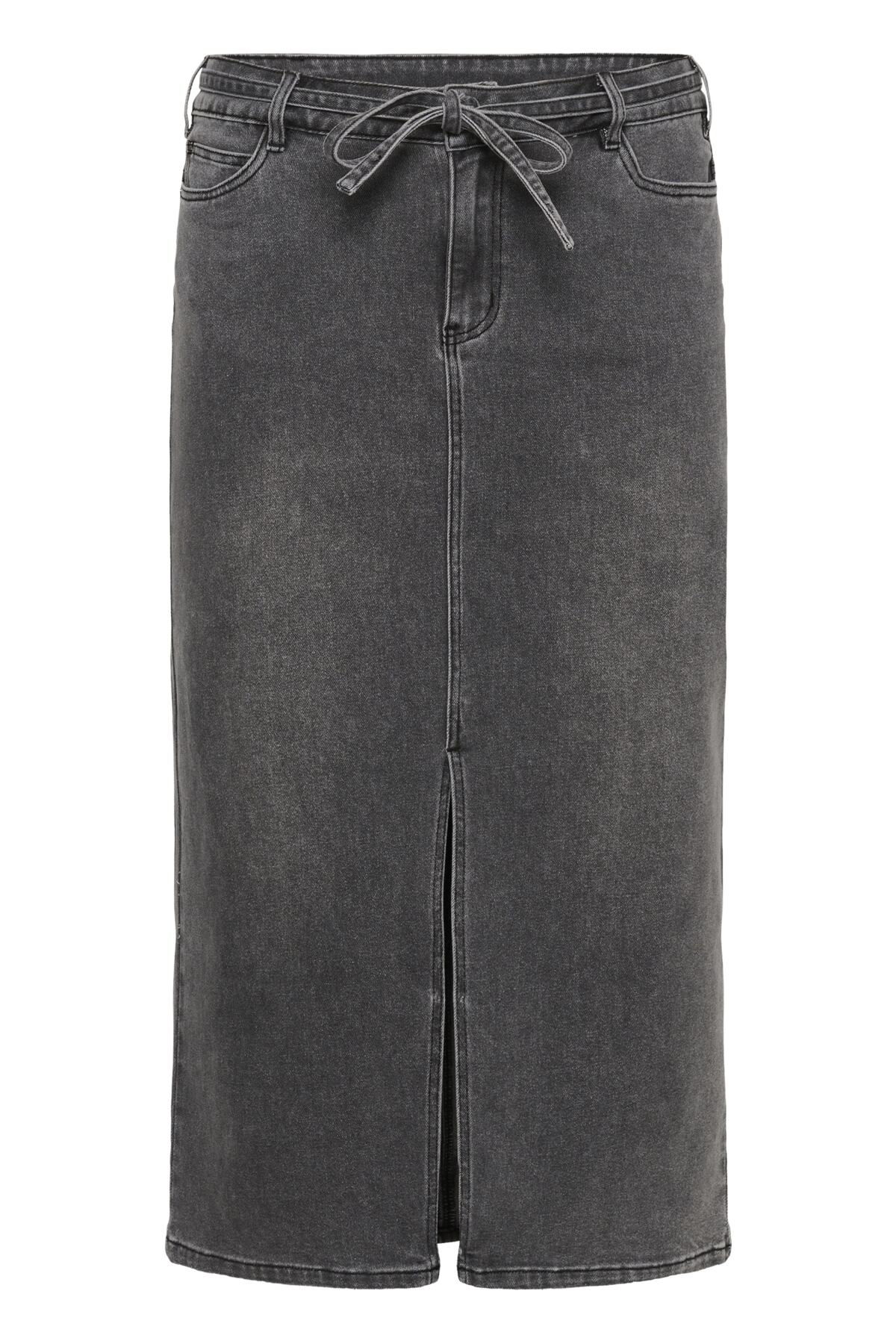 KCally Denim Skirt Medium Grey Denim - 10583604