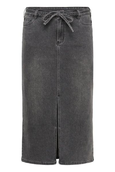 KCally Denim Skirt Medium Grey Denim - 10583604 Thumbnail
