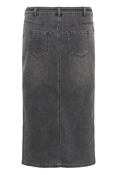 KCally Denim Skirt Medium Grey Denim - 10583604 Thumbnail