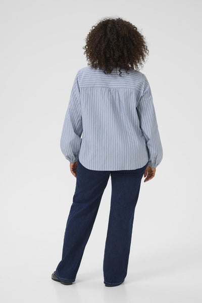 KCmelina Blouse Windward blue melange stripe - 10583625 Thumbnail