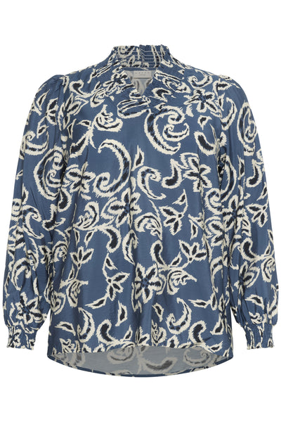 KCmahlia Blouse Bering Sea/White Paisley - 10583628 Thumbnail
