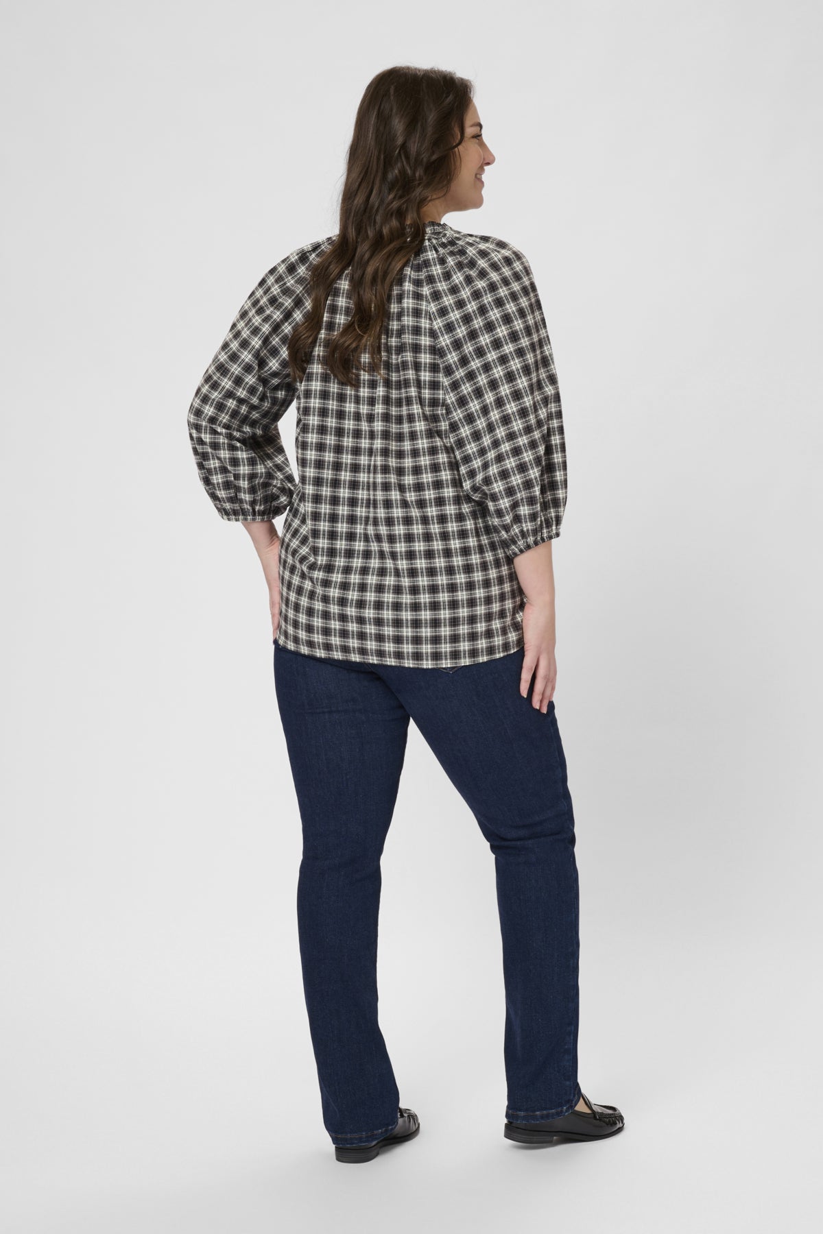 KCelina Blouse Black/Grey Check - 10583644